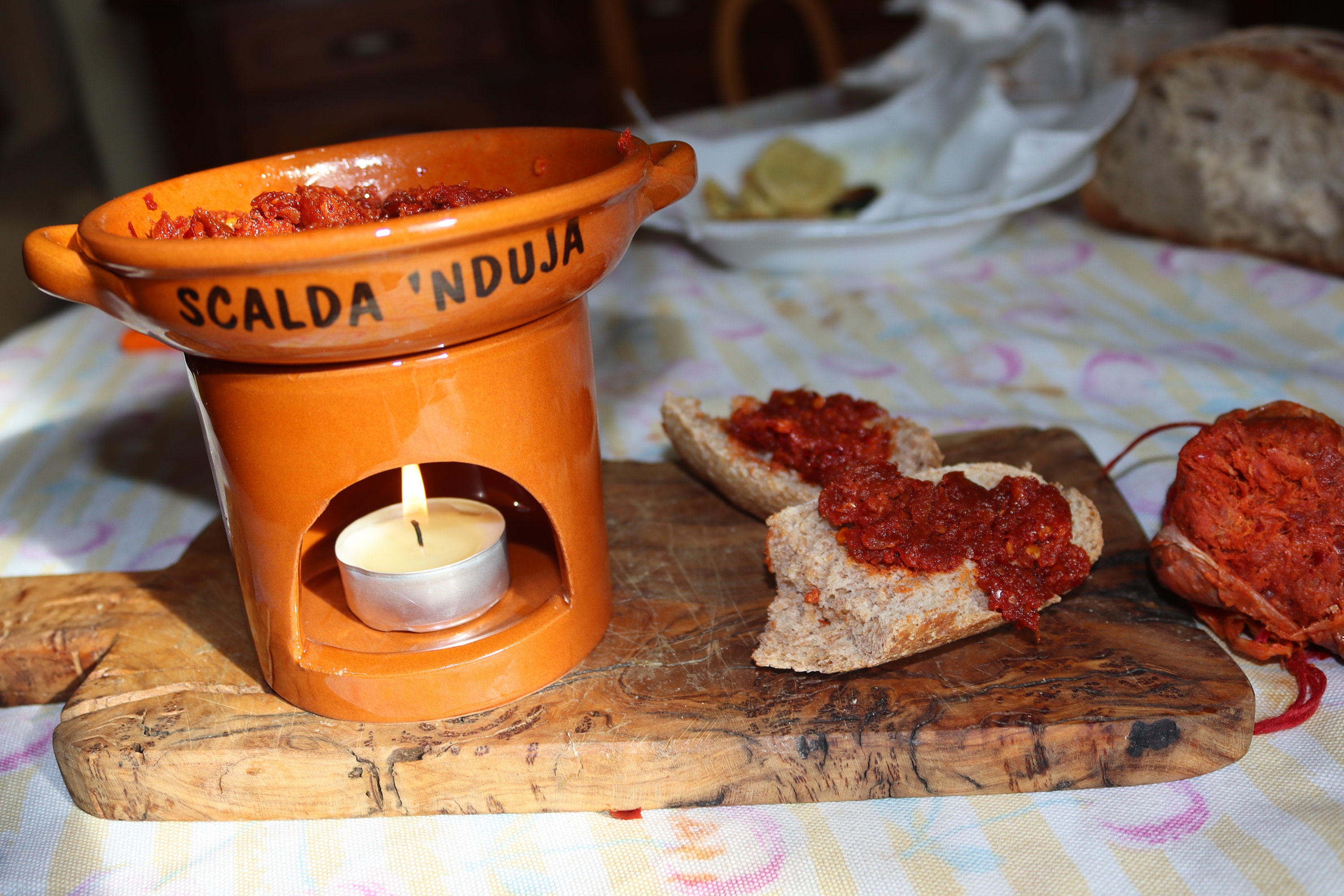 Scalda 'nduja scaldanduja in terracotta - Handicraft objects - La Calabrese
