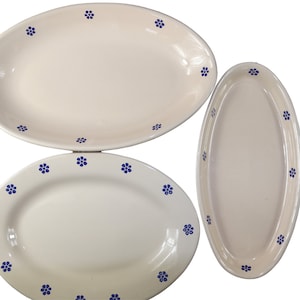 Set 3 sperlunghe Große ovale Servierplatten 35 cm - 30 cm - 30 cm