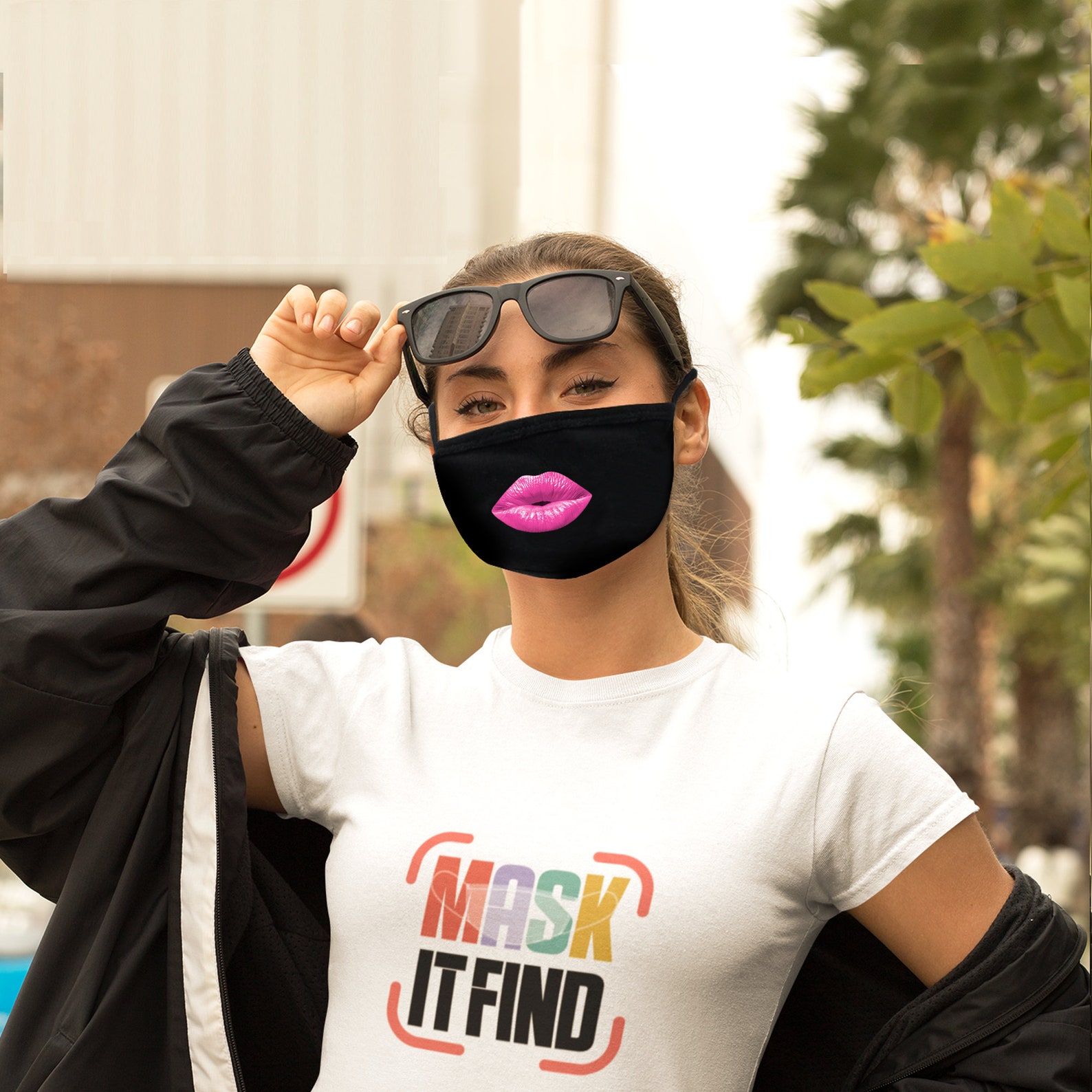 Pink Lip Face Mask Lips Mask Reusable Face Mask filter Etsy