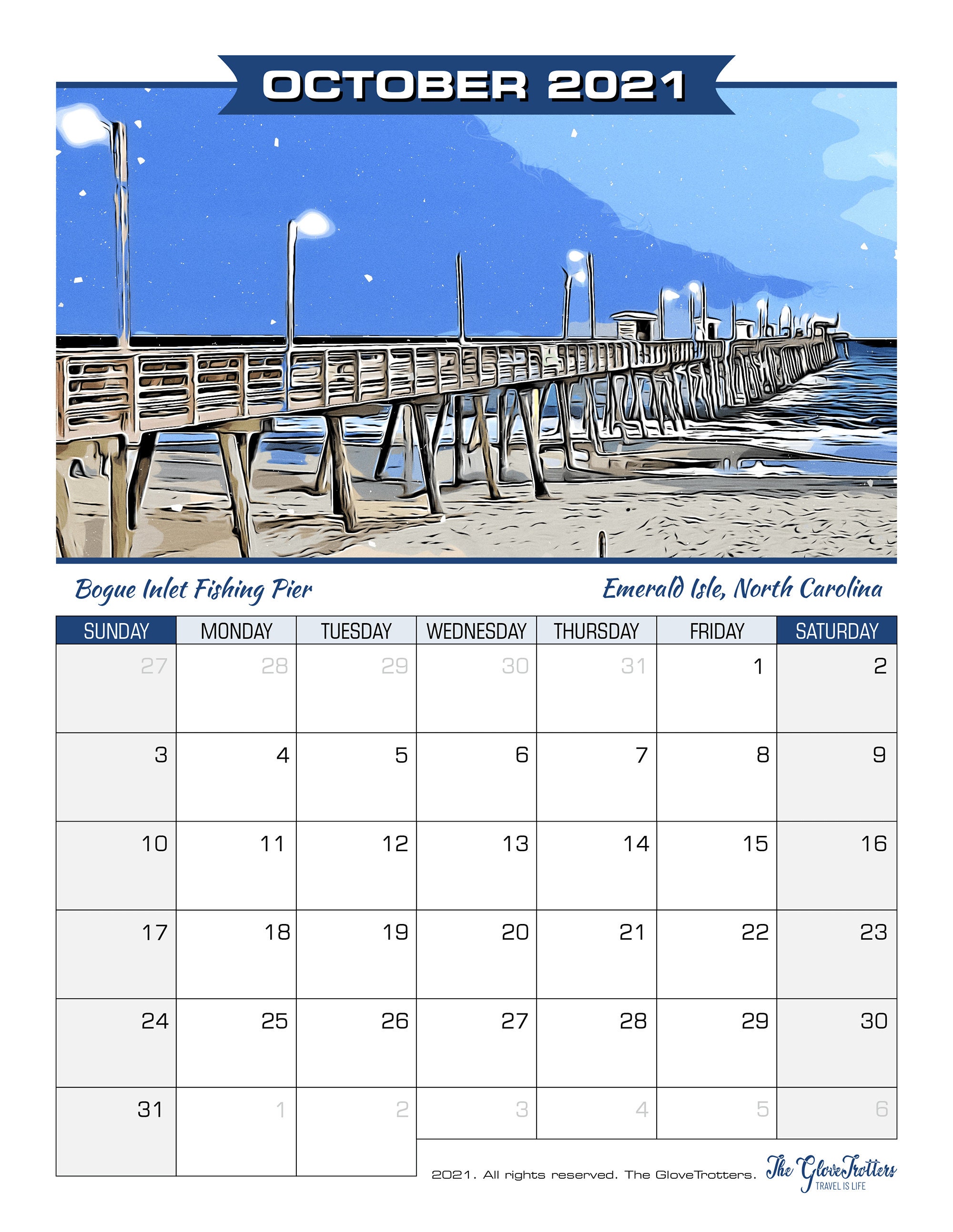 2021 Artistic North Carolina Calendar 2021 Calendar 2021 Etsy