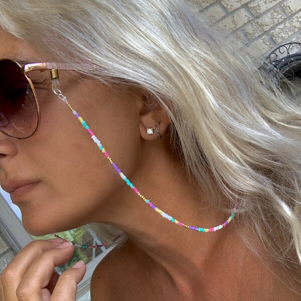 Seed bead sunglass chain | glasses chain | sunglasses | mask chain | sunglass necklace | boho accessories | beaded necklace | festival