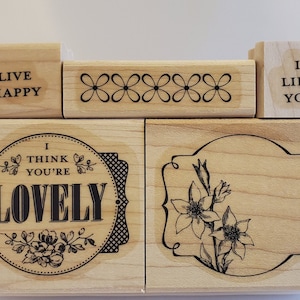 Stampin Up You're Lovely *Sale-A-Bration*| Rubber Stamps|Wooden Stamps| RETIRED & USED
