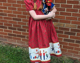Christmas nutcracker twirl dress size 8, holiday Christmas dress