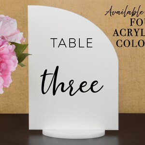 Arch Table numbers with stand custom Acrylic wedding table number Wedding Table Décor Modern Weddings