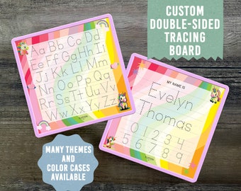 Personalized Unicorn Name Tracing Board: Double-Sided Learning