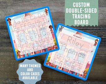 Firefighter Name Tracing Board: Double-Sided Learning, Dry Erase