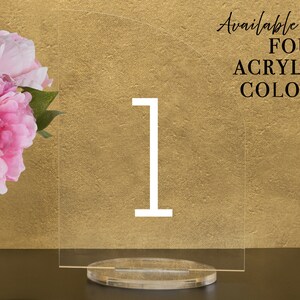 Arch Table numbers with stand custom Acrylic wedding table number Wedding Table Décor Modern Weddings