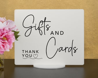 Gifts & Cards Table Wedding Acrylic Sign
