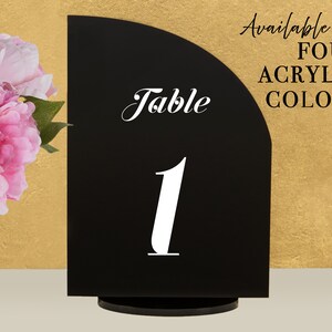 Arch Table numbers with stand custom Acrylic wedding table number Wedding Table Décor Modern Weddings