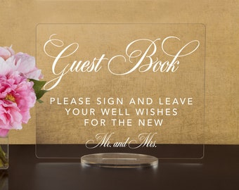 Please Sign Our Guest Book Acrylic Sign, Guestbook Sign, Wedding Guestbook Sign, Acrylic Wedding Sign
