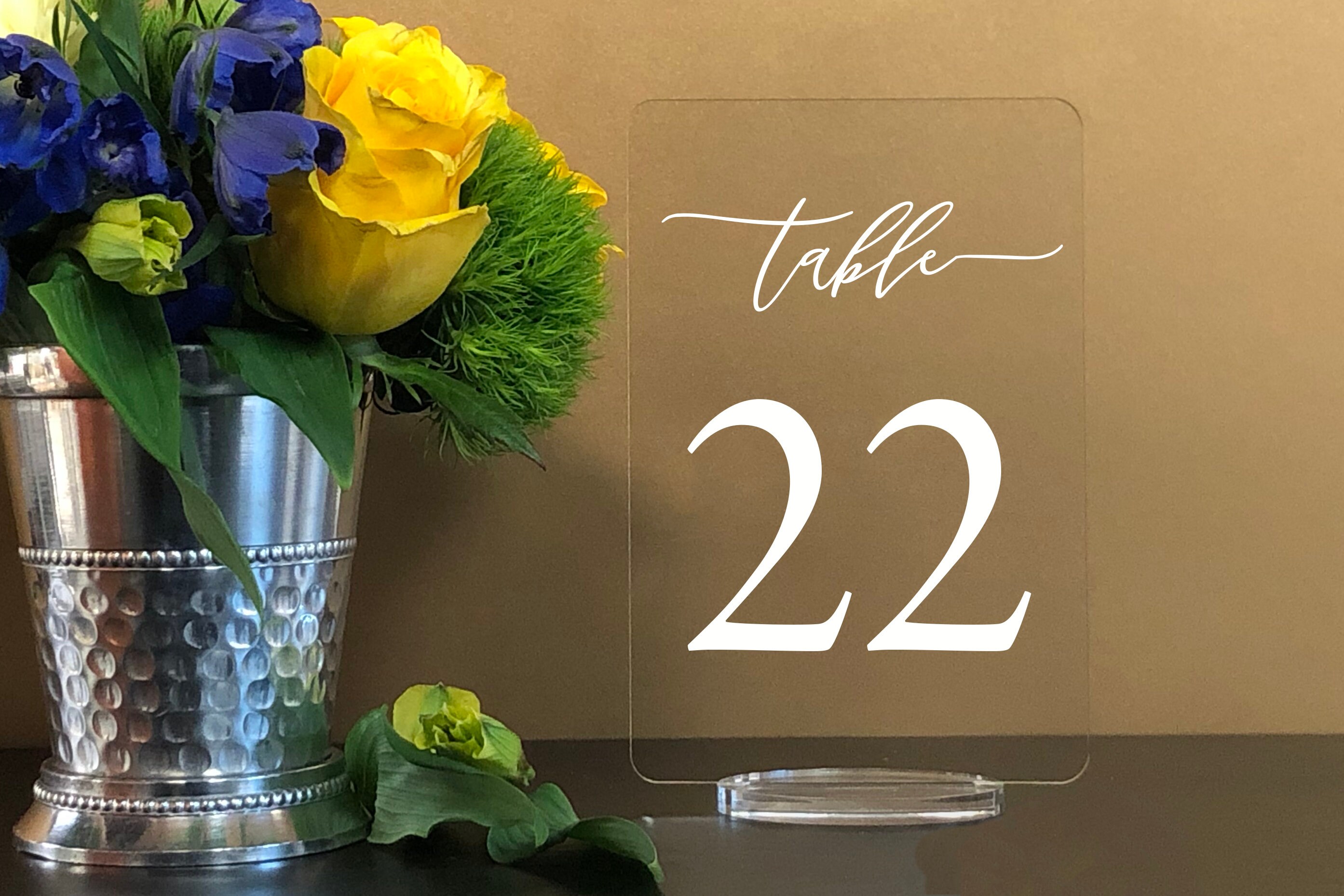Acrylic Table Numbers With Stand Custom Clear Acrylic Etsy