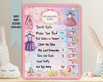Personalized Ballet Kids Routine Chart: Daily Checklist, Chore Chart