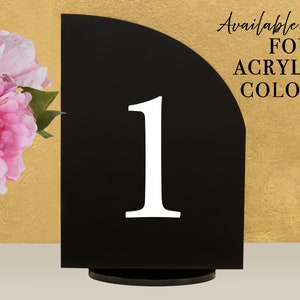 Arch Table numbers with stand custom Acrylic wedding table number Wedding Table Décor Modern Weddings