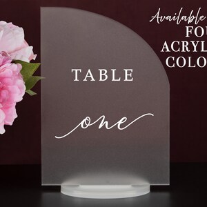 Arch Table numbers with stand custom Acrylic wedding table number Wedding Table Décor Modern Weddings