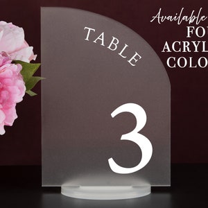 Arch Table numbers with stand custom Acrylic wedding table number Wedding Table Décor Modern Weddings