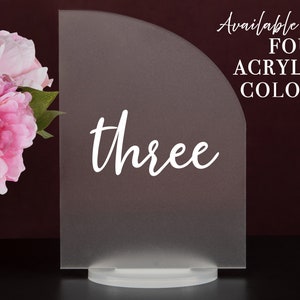 Arch Table numbers with stand custom Acrylic wedding table number Wedding Table Décor Modern Weddings