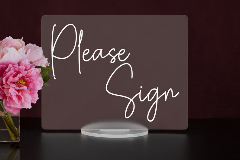 Please Sign Acrylic Wedding Shower or Party Sign - Etsy