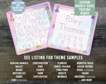 Personalized Name Tracing Board: Double-Sided Learning with Themes