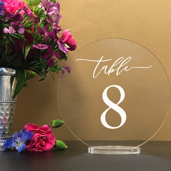 Table Number Stands Etsy