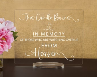 Wedding Memorial Acrylic Sign: Customizable Tribute Display