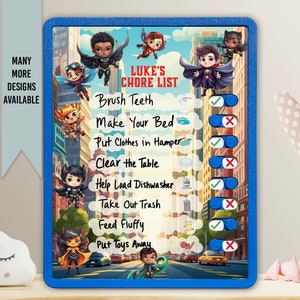 Superhero Kids Routine Chart: Personalized Daily Checklist