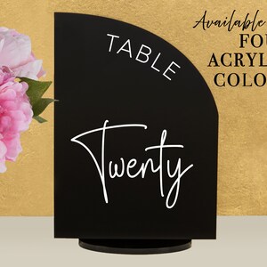 Arch Table numbers with stand custom Acrylic wedding table number Wedding Table Décor Modern Weddings
