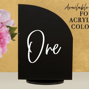 Arch Table numbers with stand custom Acrylic wedding table number Wedding Table Décor Modern Weddings
