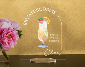 Bar Menu Signature Drinks! - His, Hers, Bar Menu Sign, Bar Sign for wedding and special events.