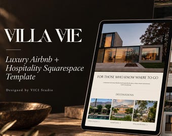 Luxury Airbnb Squarespace Template, Villa Rental and Real Estate Website