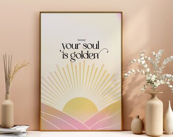 Self Love Quote Print, Trendy Boho Wall Art (Digital Download)