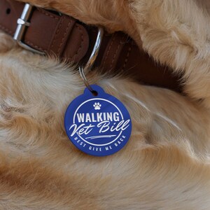 personalised dog tag, custom pet ID tag, dog tag with contact info, stylish pet ID tag, unique dog tag, pet safety tag, dog collar accessory, pet identification tag, engraved dog tag, pet tag, dog tag, durable pet ID tag, pet owner gift, cute dog tag