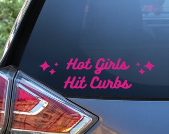 Hot Girls Hit Curbs Adesivo per finestrino dell'auto Adesivo per paraurti Adesivo in vinile - Italia