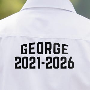 Personalised School Leavers Iron-On Transfer | Custom Leavers Shirt Heat Transfer Vinyl | Name & Year | DIY T-Shirt Iron-On Design 2026 immagine 9