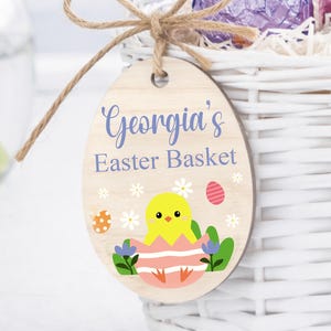 personalised easter tag custom easter basket name tag wooden easter basket tag personalised chick easter decoration custom kids easter tag easter basket label wood personalised easter gift child baby toddler spring easter basket accessory custom name easter tag uk