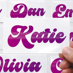 custom name decal personalised bottle sticker vinyl name label water bottle name decal custom laptop name sticker name sticker waterproof personalised vinyl lettering custom aesthetic sticker mirror name decal bike name sticker pink purple sticker gradient name decal cute personalised sticker name vinyl lettering custom tumbler sticker personalised gift small custom name label vinyl stylish name sticker minimal name decal floating text sticker
