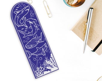 Shark-Themed Bookmark: Ocean-Inspired Gift For Book Lover, Acrylic Reading Accessory For Him, Her or Kids, Under The Sea Shark Design Gift