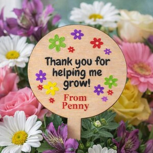 teacher appreciation gift plant marker wooden plant tag teacher thank you gift nursery teacher gift teaching assistant gift end of term teacher gift thank you for helping me grow gift plant stake appreciation gift mentor thank you gift small teacher gift classroom thank you gift preschool teacher gift childminder thank you gift wooden teacher keepsake plant gift tag