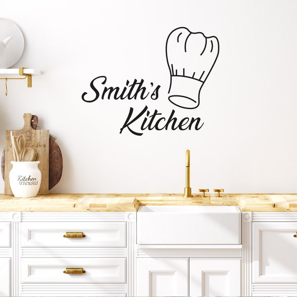 Personalised Kitchen Wall Sticker - Chef| Kitchen Decor | Cook | Family
