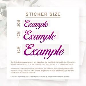 Personalised Name Sticker | Custom Script Name Pink & Purple Gradient Vinyl Decal | Waterproof Label for Bottle or Case image 5