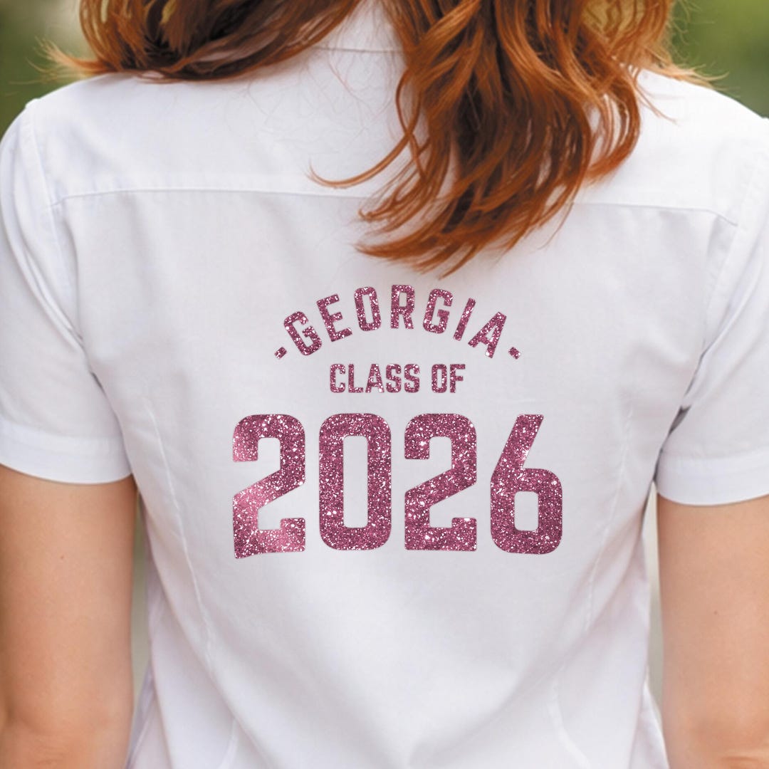 Personalised School Leavers Iron On Transfer | Custom Name & Year Vinyl | Leavers Shirt DI