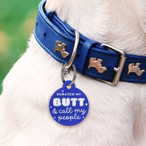 Scratch My Butt - Bubble Dog Tag: Personalised Dog ID Collar Tag, Funny Custom Pet Safety Accessories, New Pet Essentials, Dog Gift afbeelding 4