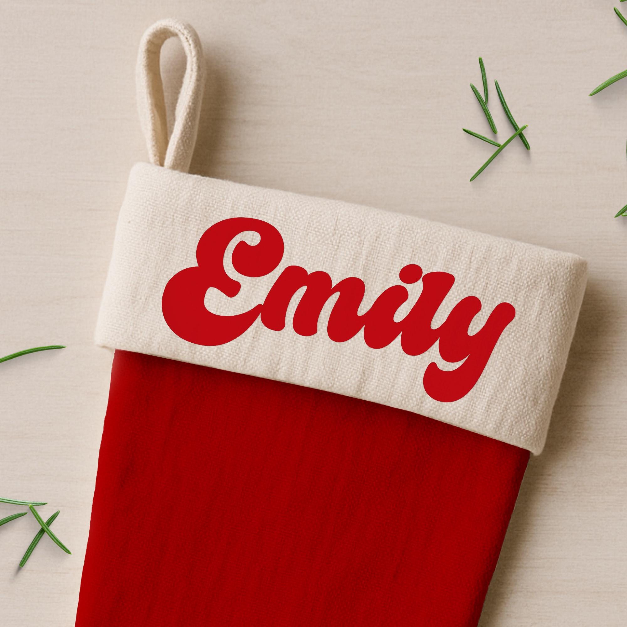 Christmas Stocking Letters – Iron-On Monogram Script Patches For Holiday Personalization