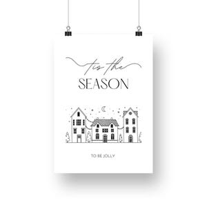 Tis the season - 02: christmas poster, festive holiday wall art, christmas home decor, living room wall art, festive home prints image 5
