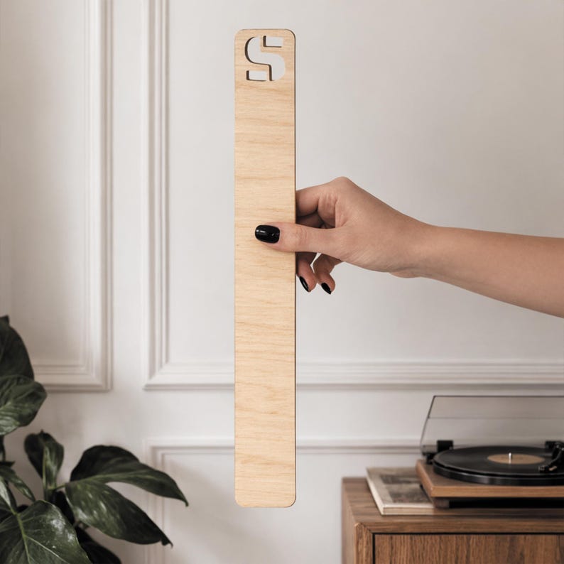 Vertical Vinyl Record Dividers for Crates | Wooden Alphabet LP Organisers | A–Z Album Filing Tabs for Record Storage | Music Gift image 2