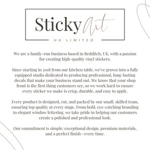 Shop Window Opening Hours Times Business Owner Personalised Open Closed Door Vinyl Sticker Decal image 4
