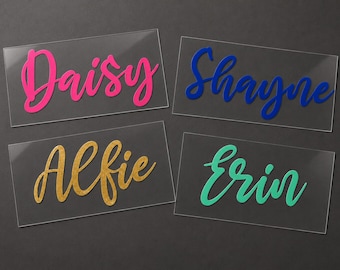 Custom Iron On Name Sticker Transfer for Fabric, School Bags, T-Shirts, Hoodies & Sports Kit