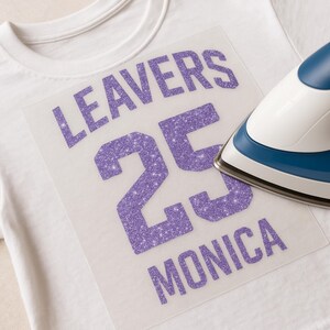 Custom 2026 Leavers Iron-On Transfer – Personalised Name and Big Year Design – HTV for School Hoodies & Tees | Year 6 or Year 11 image 12