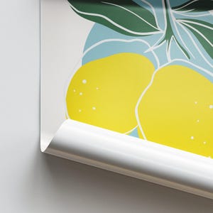 Sorrento - amalfi italy print: modern italian location poster, amalfi coast aesthetic, home decor, lemon illustration, mediterranean, travel image 3