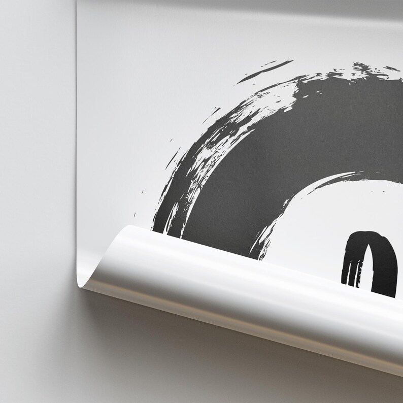 8 ball - pool print: retro billiards decor, vintage style pool poster, black & white home decor, game room wall art, mid century modern art image 4