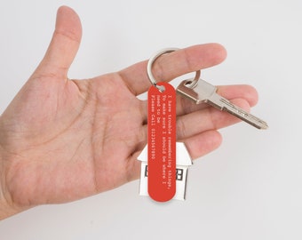 Dementia Medical Keyring Tag, Emergency Number, Name On front, Subtle Dementia Keyring, If Lost Call Keyring